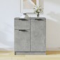 vidaXL Aparador de madera contrachapada gris hormigón 60x30x70 cm
