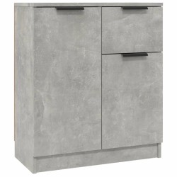 vidaXL Aparador de madera contrachapada gris hormigón 60x30x70 cm