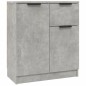 vidaXL Aparador de madera contrachapada gris hormigón 60x30x70 cm