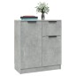 vidaXL Aparador de madera contrachapada gris hormigón 60x30x70 cm