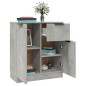 vidaXL Aparador de madera contrachapada gris hormigón 60x30x70 cm