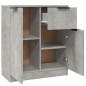 vidaXL Aparador de madera contrachapada gris hormigón 60x30x70 cm