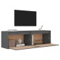 vidaXL Armario de pared 2 uds madera maciza de pino gris 60x30x35 cm