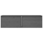 vidaXL Armario de pared 2 uds madera maciza de pino gris 60x30x35 cm