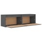 vidaXL Armario de pared 2 uds madera maciza de pino gris 60x30x35 cm