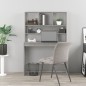 vidaXL Escritorio de estantes contrachapada gris hormigón 102x45x148cm vidaXL Escritorio de estantes contrachapada gris hormigón 102x45x148cm