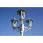 vidaXL Farola de jardín 3 brazos aluminio blanco 215 cm vidaXL Farola de jardín 3 brazos aluminio blanco 215 cm