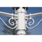 vidaXL Farola de jardín 3 brazos aluminio blanco 215 cm vidaXL Farola de jardín 3 brazos aluminio blanco 215 cm