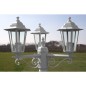 vidaXL Farola de jardín 3 brazos aluminio blanco 215 cm vidaXL Farola de jardín 3 brazos aluminio blanco 215 cm