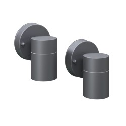vidaXL Lámpara de pared exterior 2 uds acero inoxidable descendente