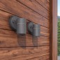 vidaXL Lámpara de pared exterior 2 uds acero inoxidable descendente vidaXL Lámpara de pared exterior 2 uds acero inoxidable descendente