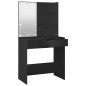 vidaXL Tocador con LED negro 74,5x40x141 cm vidaXL Tocador con LED negro 74,5x40x141 cm