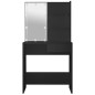 vidaXL Tocador con LED negro 74,5x40x141 cm vidaXL Tocador con LED negro 74,5x40x141 cm