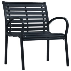 vidaXL Sillas de jardín 2 unidades acero y WPC negro