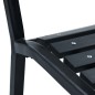 vidaXL Sillas de jardín 2 unidades acero y WPC negro vidaXL Sillas de jardín 2 unidades acero y WPC negro