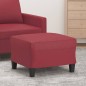 vidaXL Reposapiés de cuero sintético rojo tinto 60x50x41 cm vidaXL Reposapiés de cuero sintético rojo tinto 60x50x41 cm