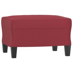 vidaXL Reposapiés de cuero sintético rojo tinto 60x50x41 cm