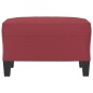 vidaXL Reposapiés de cuero sintético rojo tinto 60x50x41 cm vidaXL Reposapiés de cuero sintético rojo tinto 60x50x41 cm