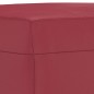vidaXL Reposapiés de cuero sintético rojo tinto 60x50x41 cm vidaXL Reposapiés de cuero sintético rojo tinto 60x50x41 cm