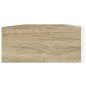 vidaXL Mueble de TV con luces LED blanco y roble Sonoma 120x35x15,5 cm vidaXL Mueble de TV con luces LED blanco y roble Sonoma 120x35x15,5 cm