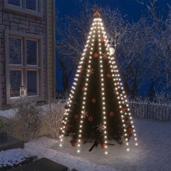 vidaXL Red de luces de árbol de Navidad 250 LEDs blanco frío 250 cm