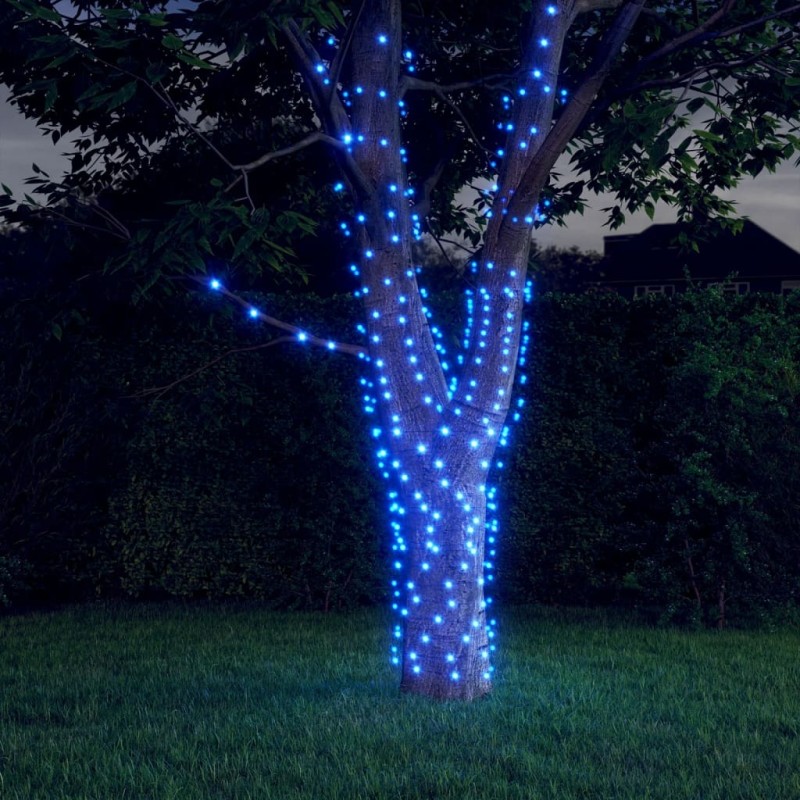 vidaXL Tiras de luces solares LED 2 uds azul interior/exterior vidaXL Tiras de luces solares LED 2 uds azul interior/exterior