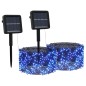vidaXL Tiras de luces solares LED 2 uds azul interior/exterior vidaXL Tiras de luces solares LED 2 uds azul interior/exterior