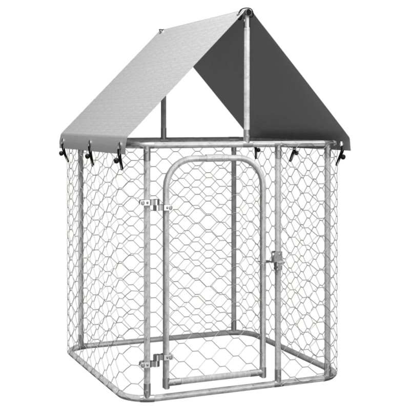 vidaXL Perrera de exterior con tejado 100x100x150 cm vidaXL Perrera de exterior con tejado 100x100x150 cm
