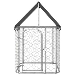 vidaXL Perrera de exterior con tejado 100x100x150 cm