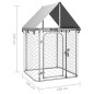 vidaXL Perrera de exterior con tejado 100x100x150 cm vidaXL Perrera de exterior con tejado 100x100x150 cm