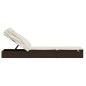 vidaXL Tumbona con toldo plegable ratán sintético marrón 213x63x97cm vidaXL Tumbona con toldo plegable ratán sintético marrón 213x63x97cm