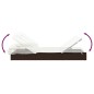 vidaXL Tumbona con toldo plegable ratán sintético marrón 213x63x97cm vidaXL Tumbona con toldo plegable ratán sintético marrón 213x63x97cm
