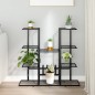 vidaXL Soporte para flores de hierro negro 94,5x25x89 cm