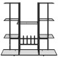 vidaXL Soporte para flores de hierro negro 94,5x25x89 cm