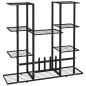 vidaXL Soporte para flores de hierro negro 94,5x25x89 cm