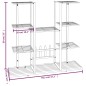 vidaXL Soporte para flores de hierro negro 94,5x25x89 cm