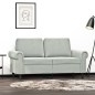 vidaXL Sofá de 2 plazas de terciopelo gris claro 120 cm vidaXL Sofá de 2 plazas de terciopelo gris claro 120 cm