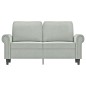 vidaXL Sofá de 2 plazas de terciopelo gris claro 120 cm vidaXL Sofá de 2 plazas de terciopelo gris claro 120 cm