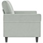 vidaXL Sofá de 2 plazas de terciopelo gris claro 120 cm vidaXL Sofá de 2 plazas de terciopelo gris claro 120 cm