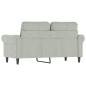 vidaXL Sofá de 2 plazas de terciopelo gris claro 120 cm vidaXL Sofá de 2 plazas de terciopelo gris claro 120 cm