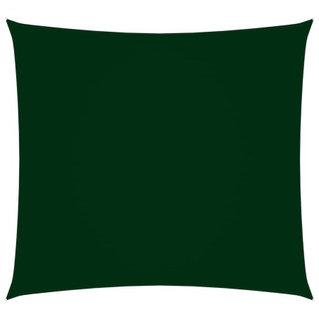 vidaXL Toldo de vela cuadrado tela Oxford verde oscuro 2x2 m