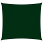vidaXL Toldo de vela cuadrado tela Oxford verde oscuro 2x2 m