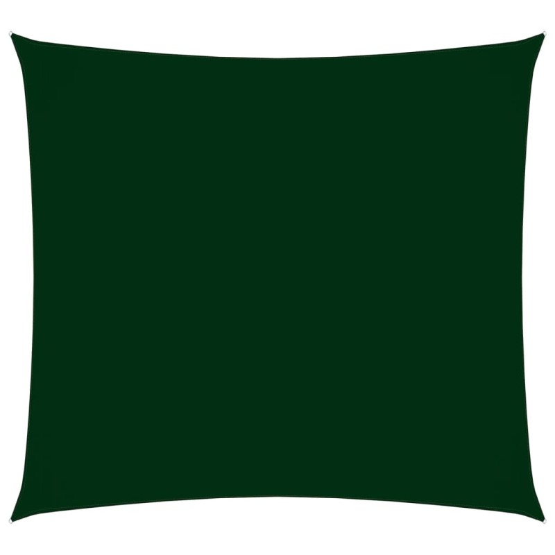 vidaXL Toldo de vela cuadrado tela Oxford verde oscuro 3x3 m