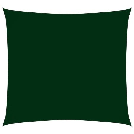vidaXL Toldo de vela cuadrado tela Oxford verde oscuro 3x3 m