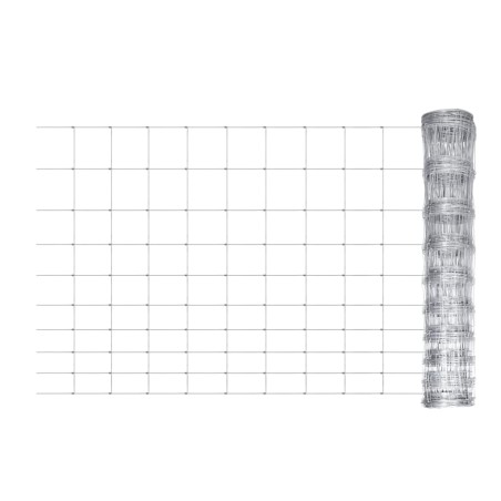 vidaXL Valla de jardín de acero galvanizado 50 m 120 cm