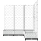 vidaXL Jardinera con enrejado PP blanco 120x120x121,5 cm vidaXL Jardinera con enrejado PP blanco 120x120x121,5 cm