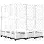 vidaXL Jardinera con enrejado PP blanco 120x120x121,5 cm vidaXL Jardinera con enrejado PP blanco 120x120x121,5 cm