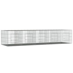 vidaXL Jaula para conejos 5 paneles hierro galvanizado 273x79x54 cm