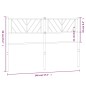 vidaXL Cabecero de metal negro 140 cm vidaXL Cabecero de metal negro 140 cm