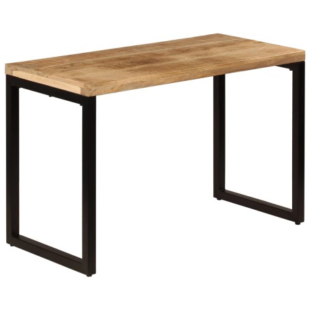 vidaXL Mesa de comedor 115x55x76 cm de madera maciza de mango y acero